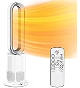 Amazon.co.jp: タワーファン 温風 冷風 羽なしファン 十段階涼風 冷暖