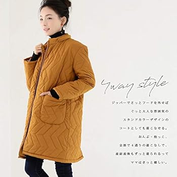 Amazon.co.jp: [Milk Tea] ママアウター ステラ4way中綿ロングママ