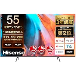 Amazon | ハイセンス 55V型 倍速パネル搭載 4Kチューナー内蔵 液晶