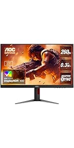 Amazon.co.jp: AOC ゲーミングモニター 27インチ, 1920×1080@180Hz