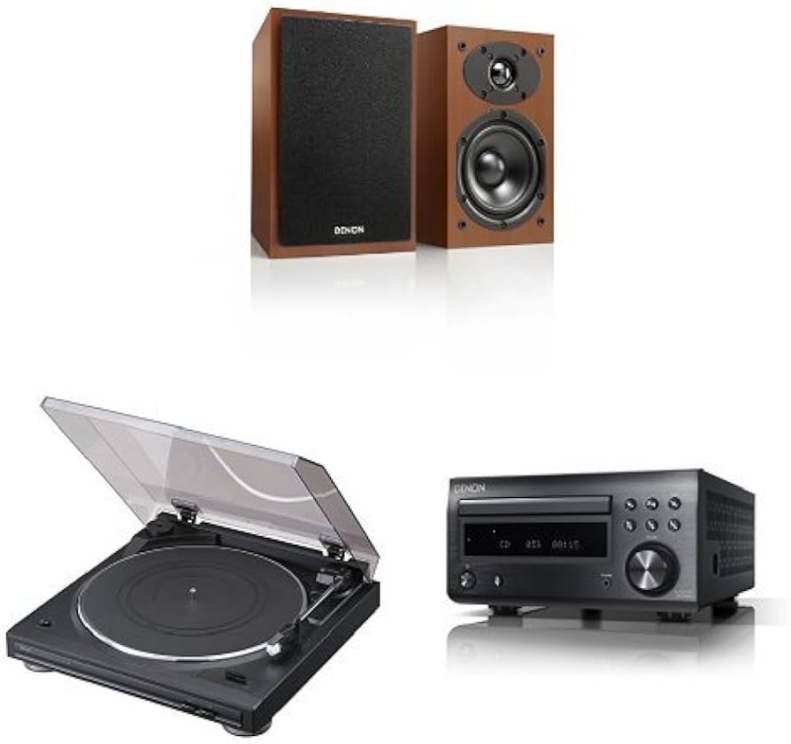 Amazon.co.jp: Denon レコードプレーヤー/スピーカーセット チェリー