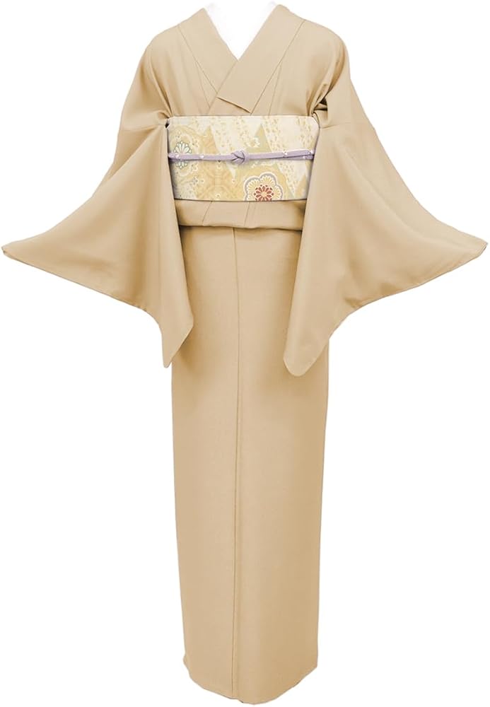 Amazon | 東レシルック 色無地 袷（あわせ） 洗える着物 お仕立て