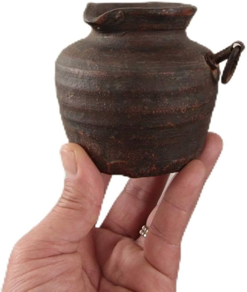 Amazon.co.jp: 古備前 雀口 掛花入 小徳利 古備前鳶口 古美術 古道具