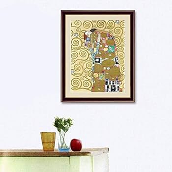 Amazon.co.jp: グスタフ・クリムト『抱擁』高精彩工芸画+手彩 人物画