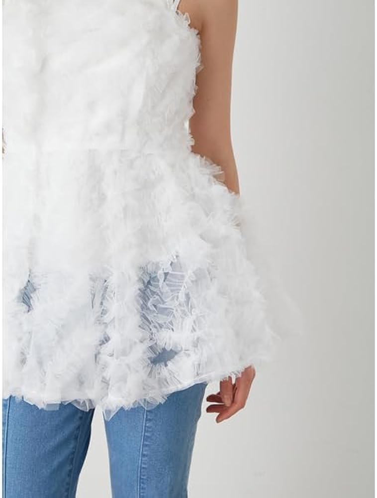 Amazon | [スナイデル] チュール刺繍ベアペプラムTOPS SWCT244023