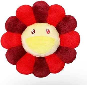 Amazon.co.jp: 村上隆 フラワー カイカイキキ お花 レッド クッション