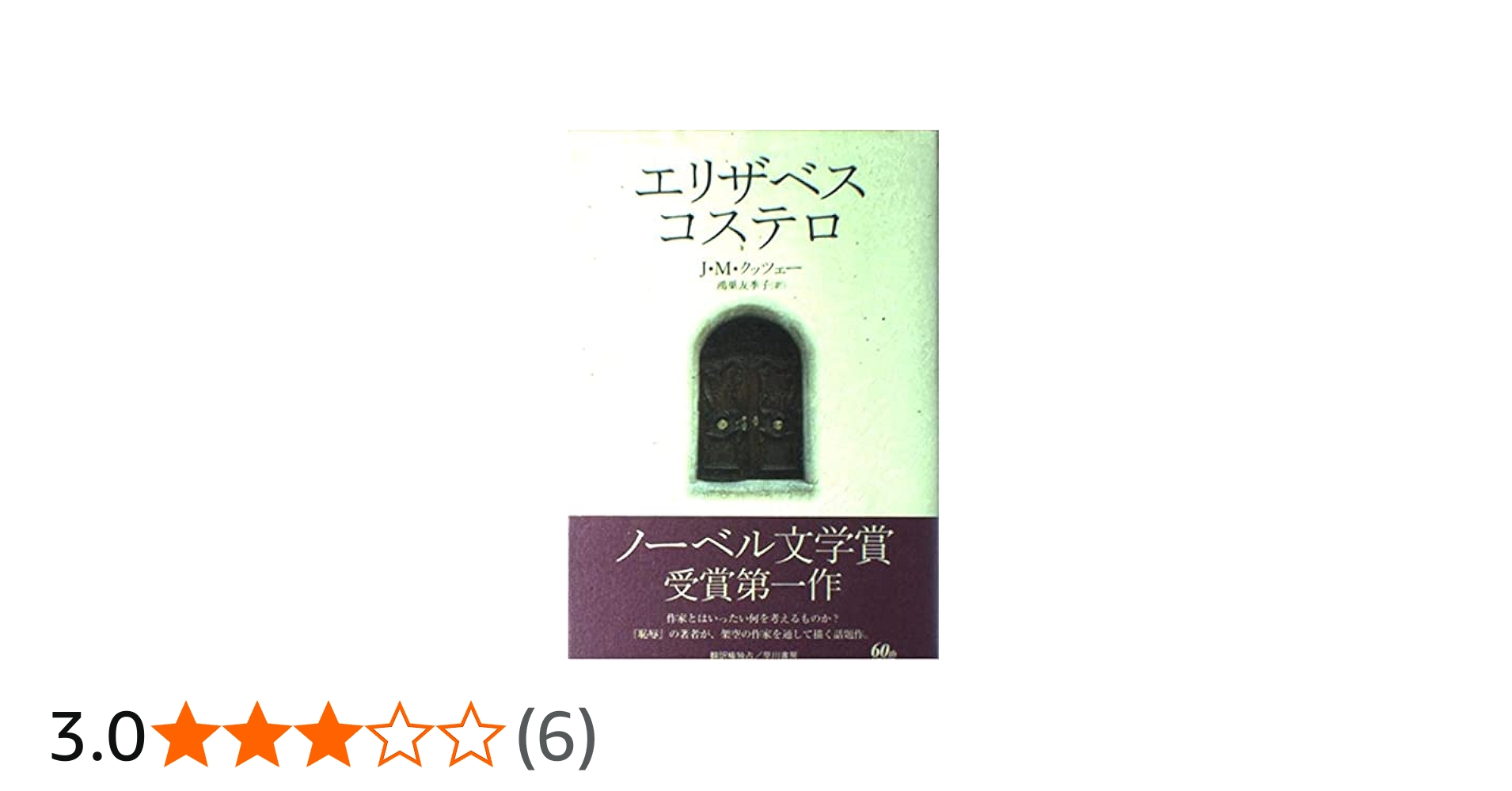 エリザベス・コステロ | J.M. クッツェー, Coetzee,J.M., 友季子, 鴻巣
