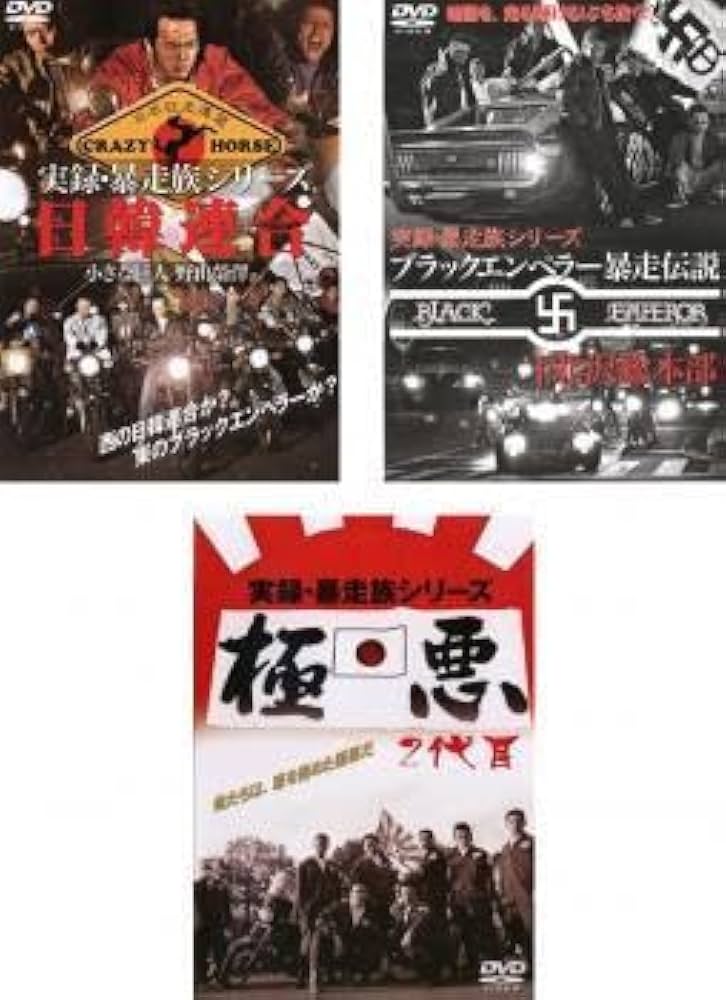 Amazon.co.jp: 実録 暴走族シリーズ 全3枚 日韓連合 小さな巨人 野山榮