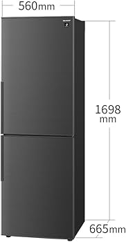 Amazon | シャープ 冷蔵庫 幅56.0cm 310L 右開き SJ-PD31K-B アコール