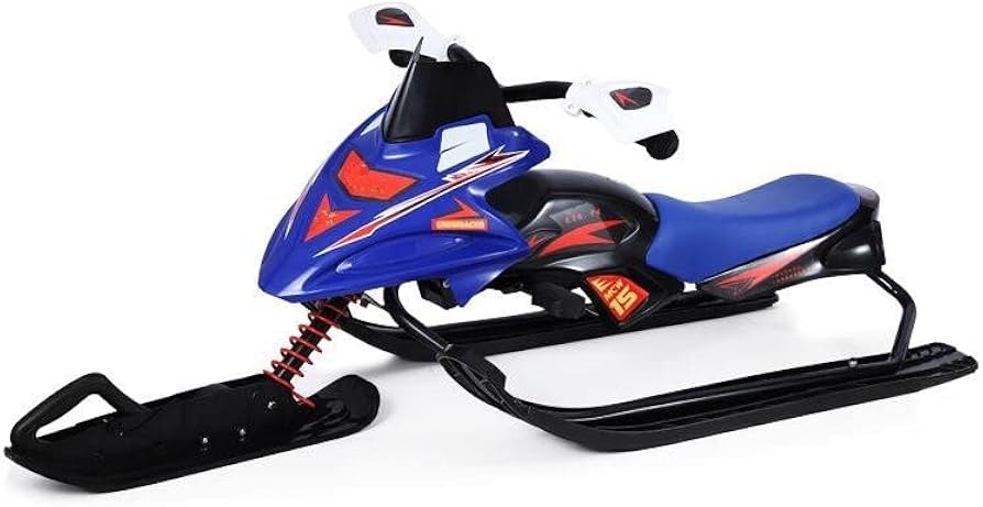 Amazon.co.jp: スノーモービル型 子供用 ソリ ブレーキ付 ール スノー