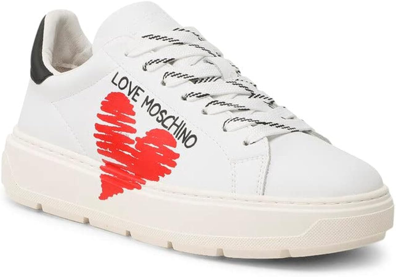 Amazon.com | Love Moschino Women Sneakers White, White, 11 US