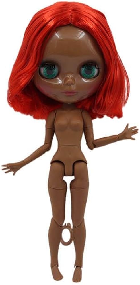 Amazon.co.jp: ネオ ブライス 赤い髪、黒い肌、つやつやしたかわいい顔