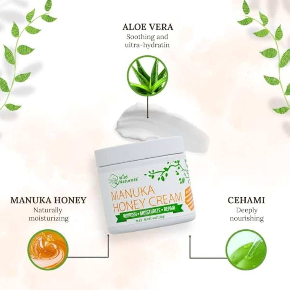 Amazon.com: Wild Naturals Manuka Honey Moisturizer for Dry