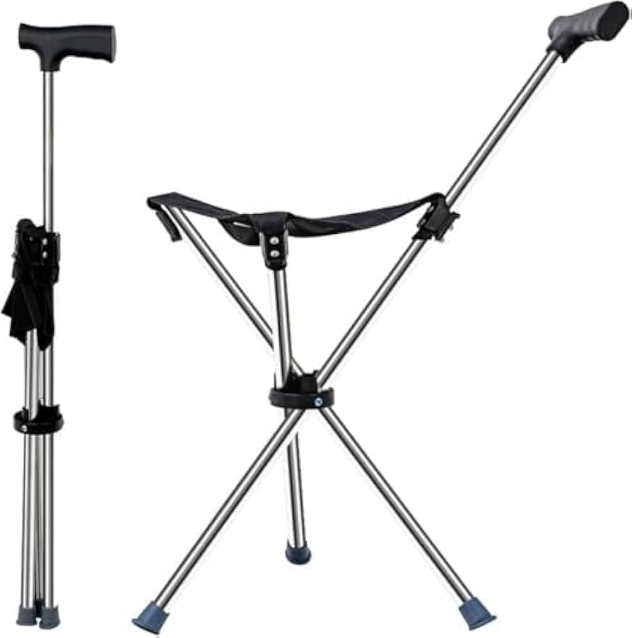 Amazon.co.jp: ステッキチェア 椅子つき杖 折り畳み椅子 耐荷重115kg