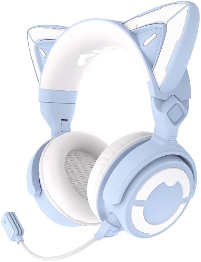 Amazon.co.jp: YOWU 猫耳ヘッドホン4 ブルー色 : 家電＆カメラ