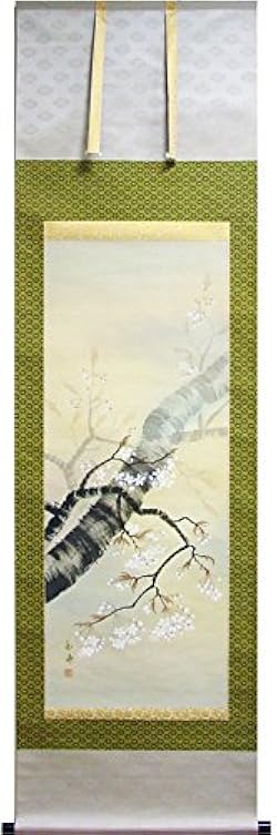 Amazon.co.jp: 舟越長嘉 『桜之図』 掛軸（尺五立） : ホーム＆キッチン