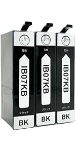 Amazon.co.jp: IB07KB(ブラック) 4本セット EPSON用 エプソン 互換