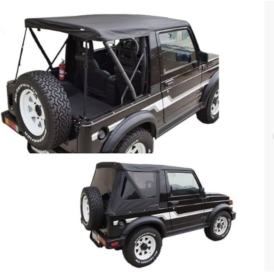 Amazon | ジムニー 幌 ブラック zip-out リア3面スモークスクリーン