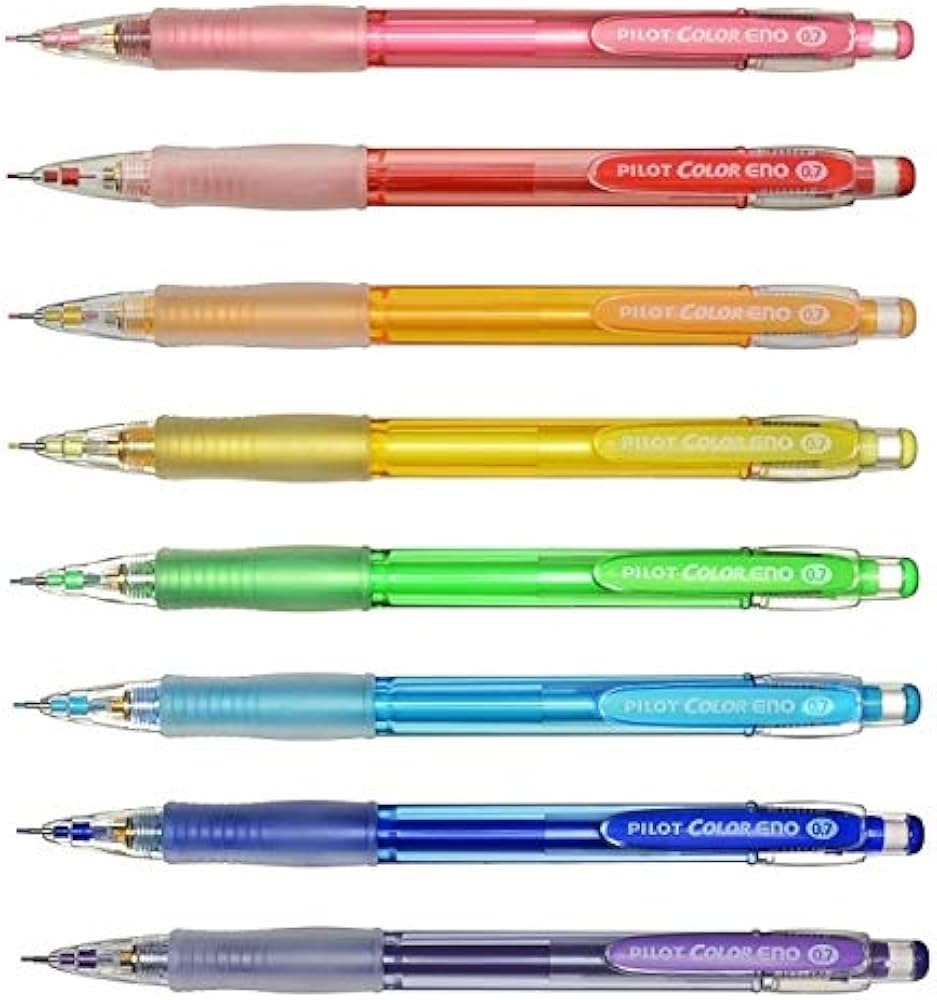 Amazon.co.jp: パイロット シャープペンシル カラーイーノ 0.7mm 8色