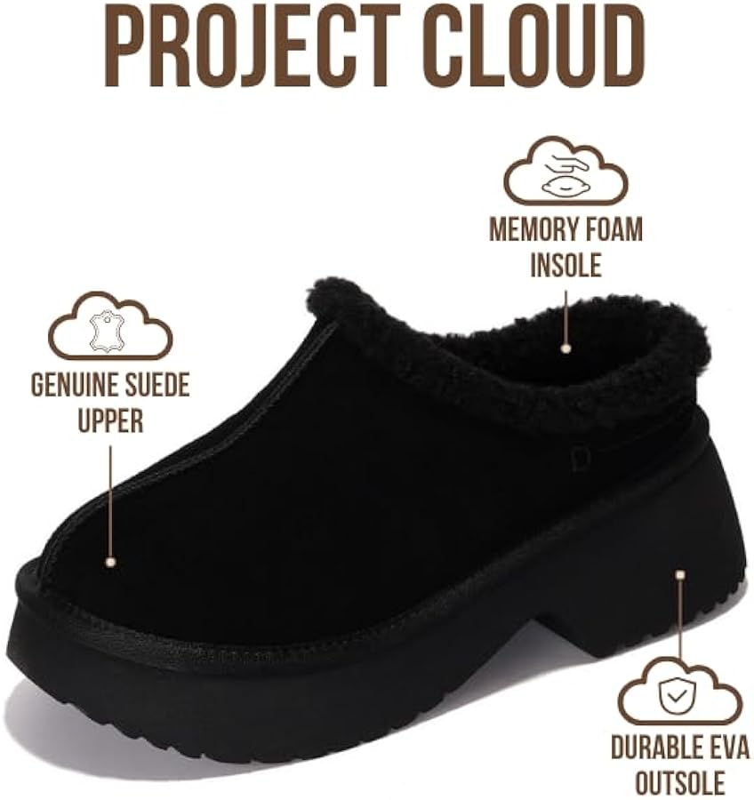 Amazon.com | Project Cloud 100% Genuine Leather Platform Clogs for