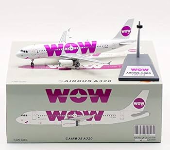 JFOX Iceland WOW Air Airbus A320 LZ-WOW 1/200 diecast plane model