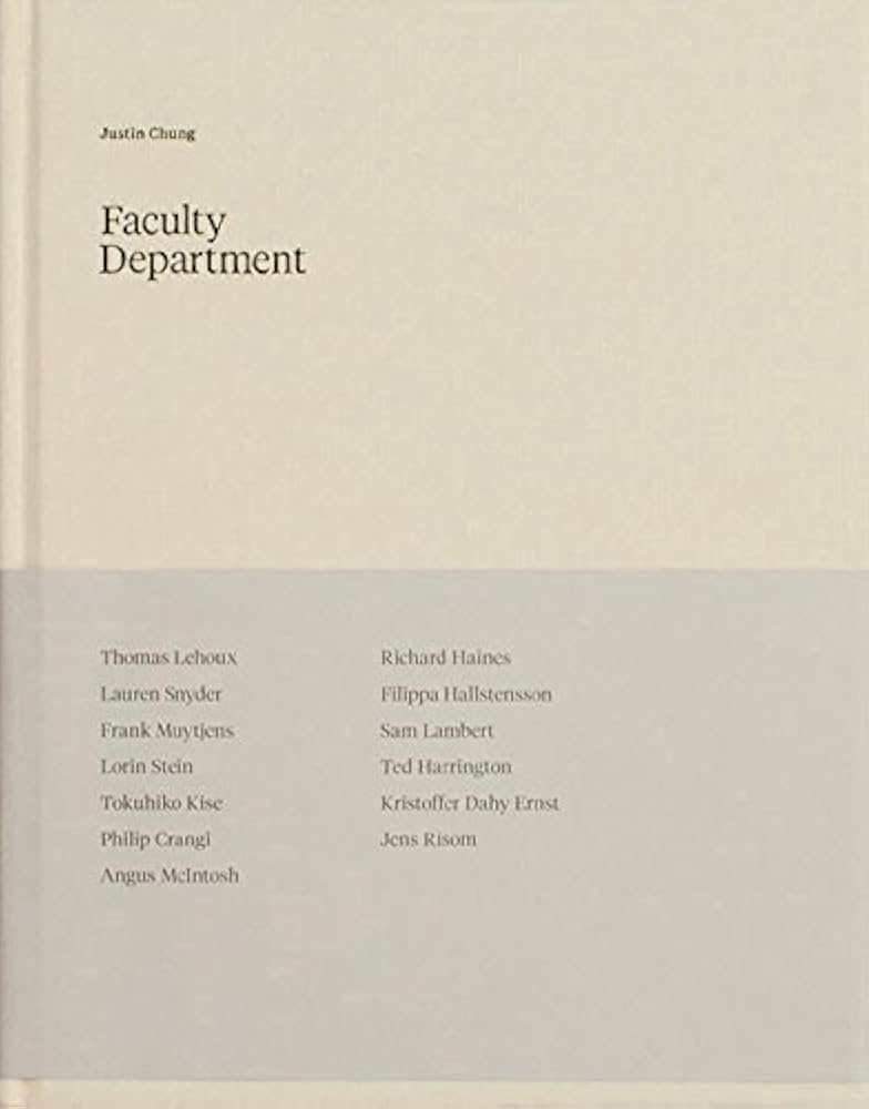 Faculty Department by Justin Chung (2015-01-29): Justin Chung
