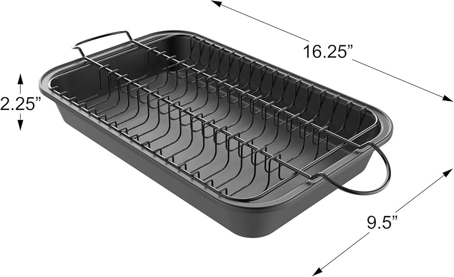 Amazon.com: Meatball Pan-2-In-1 Roaster with Removable Wire Rack
