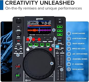 Amazon.com: Gemini Sound MDJ-600: Professional CD & USB DJ Media