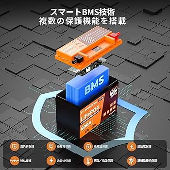 Amazon | PowerUrus MS70 LiFePO4 バイクバッテリー 12V 7Ah 600A始動