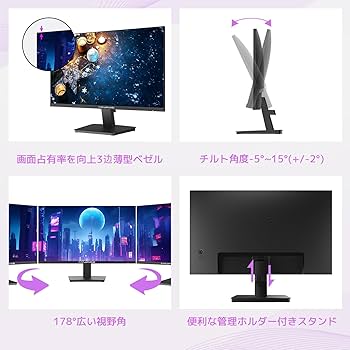 Amazon.co.jp: Minifire モニター24インチ ディスプレイ100Hz FHD