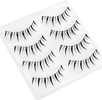 Amazon | mikiwi マンガまつ毛、クリアべースアニメまつ毛 4個入り