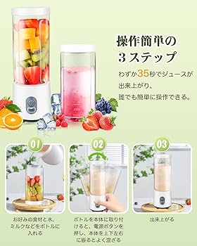 Amazon | ジューサー ミキサー【2024最新アップグレード】小型 氷も