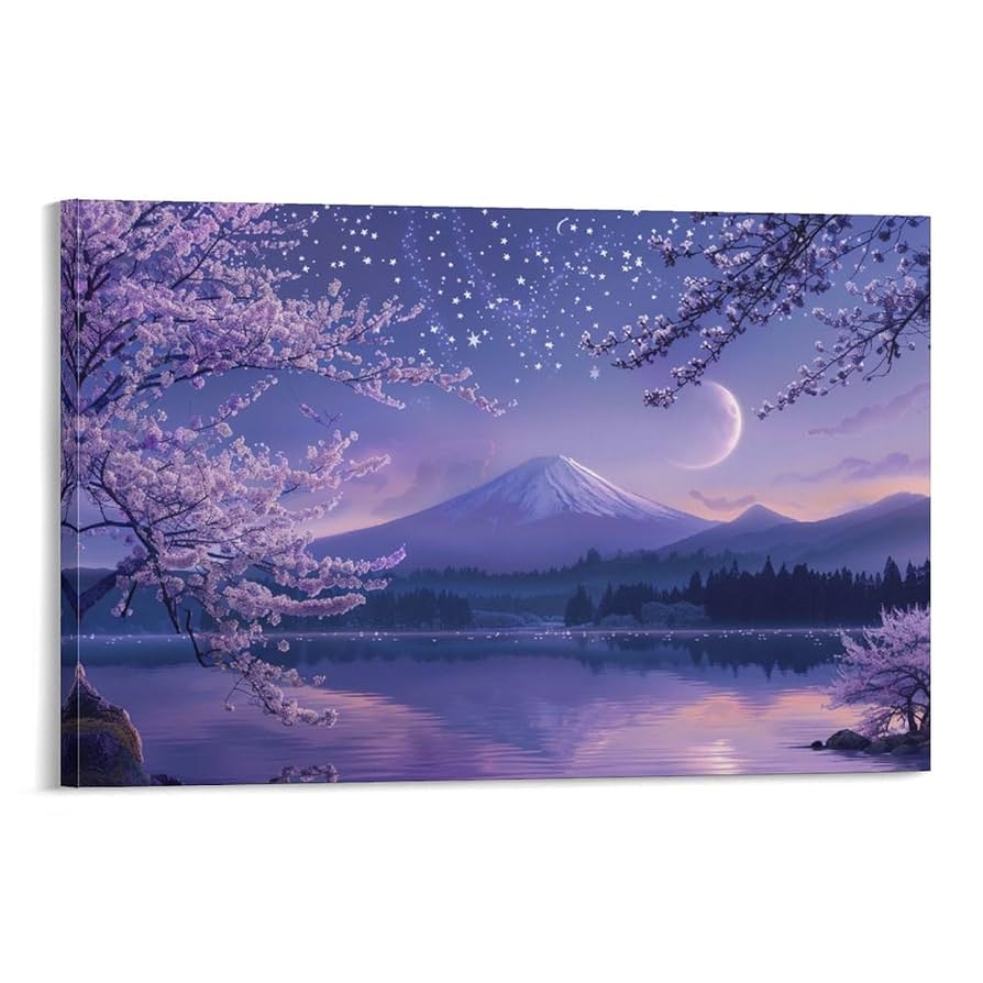 油絵 菅家令子 絵 絵画 インテリア F6-081911 風景 冬の富士山 油絵