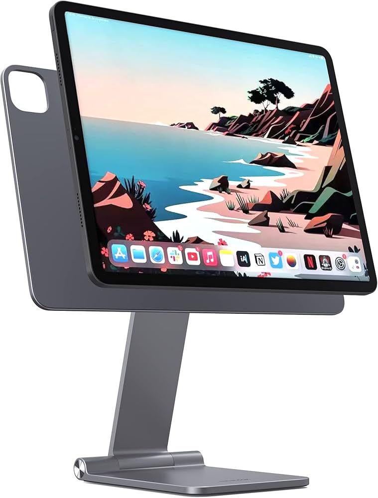 Amazon.co.jp: LULULOOK 折りたたみ式調節可能な磁気iPadスタンド