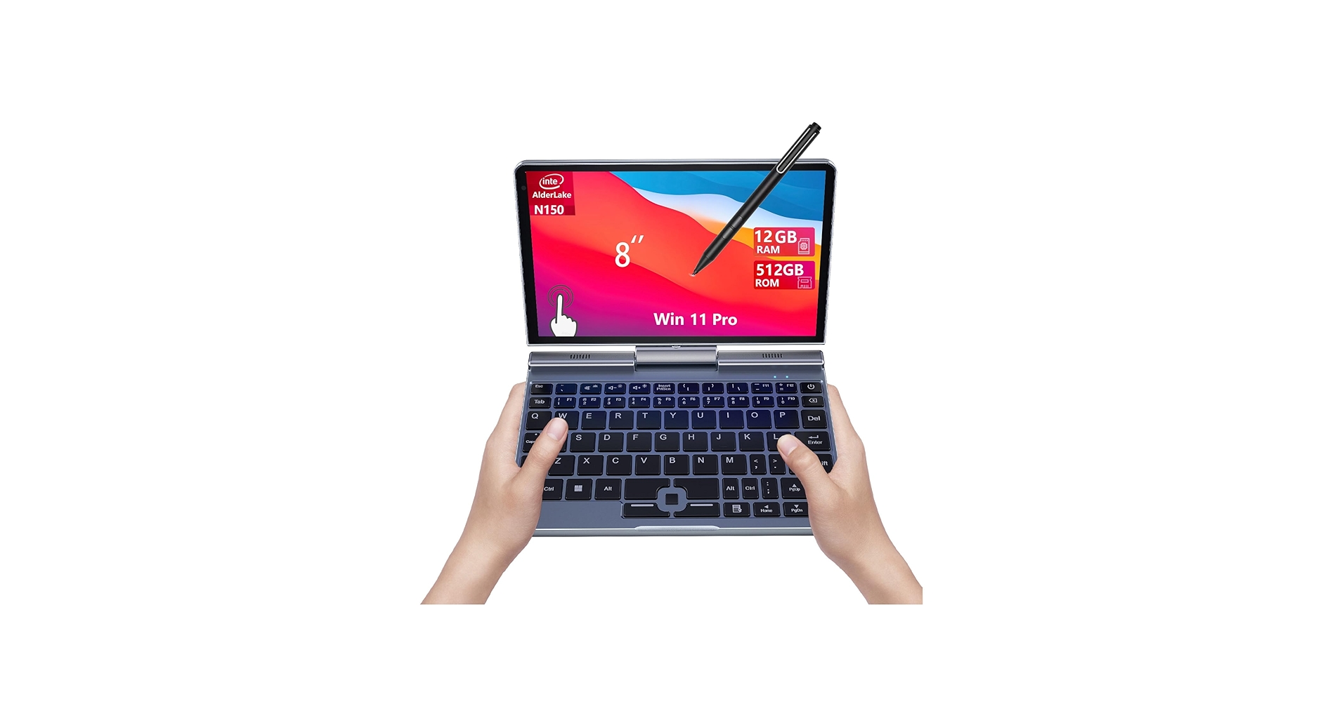 Amazon.com: KOOFORWAY 8 Inch 2-in-1 Mini Laptop,HD Rotatable Touch