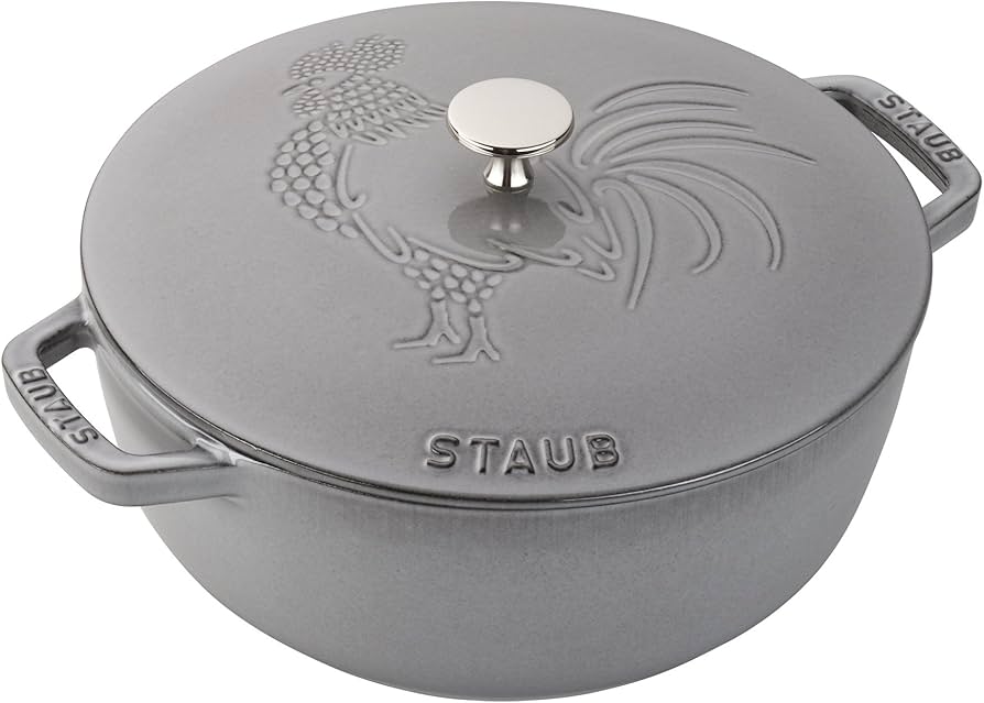 Amazon.com: Staub Cast Iron 3.75-qt Essential French Oven Rooster