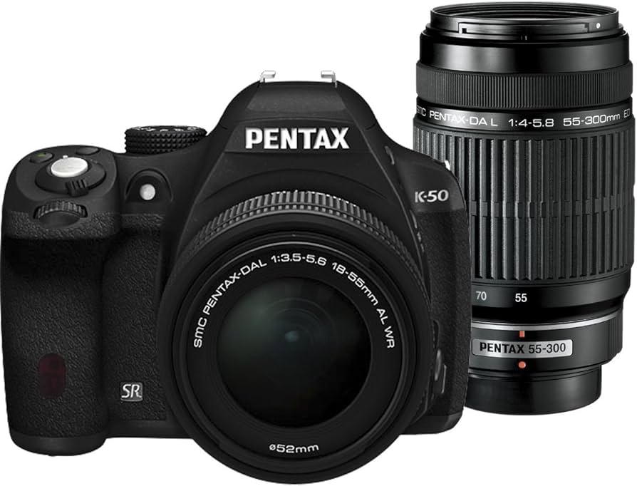 Amazon.com : Pentax K-50 DSLR Camera with 18-55mm WR and 55-300mm