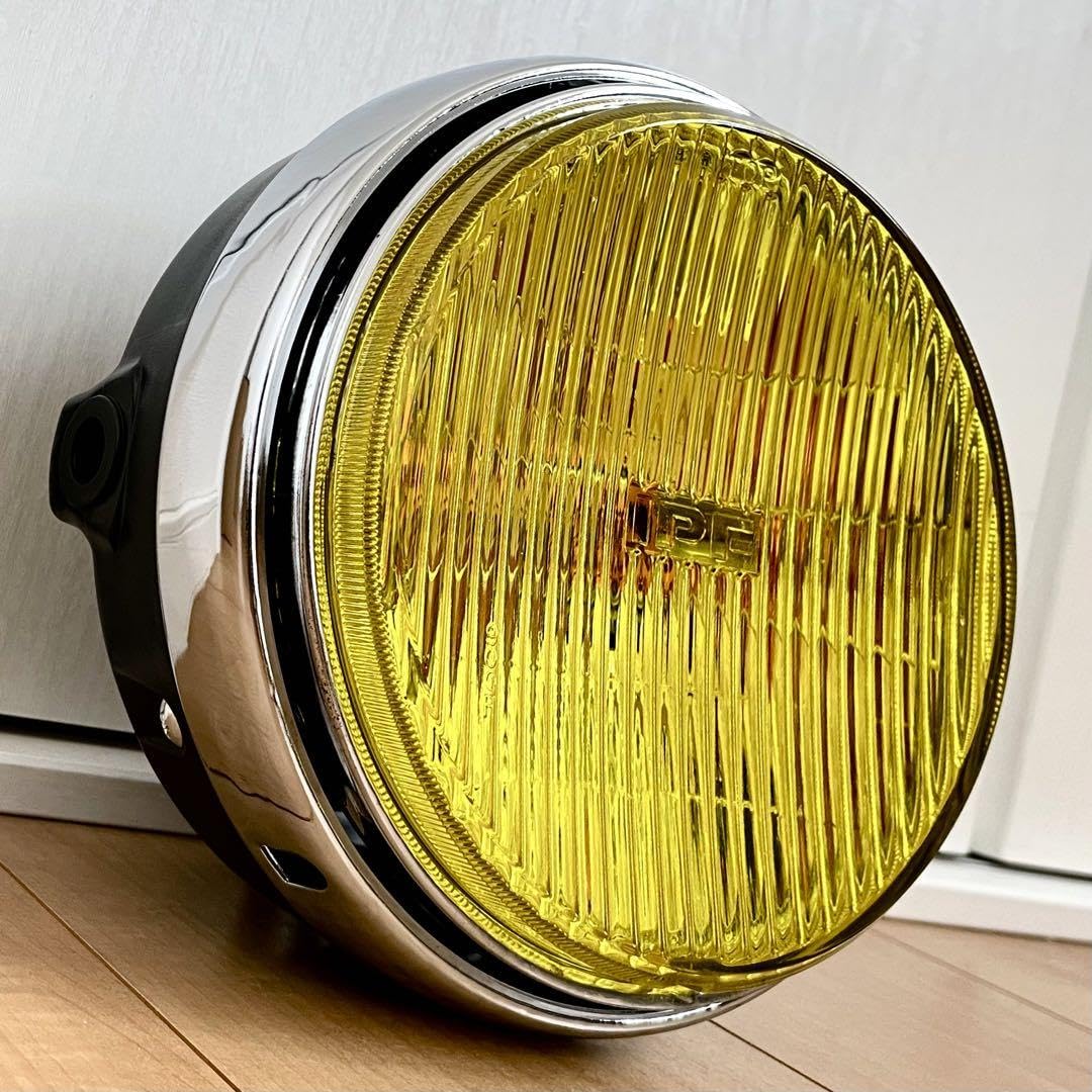 当時物IPF凹みレンズ付きヘッドライトASSY/イエローレンズ
