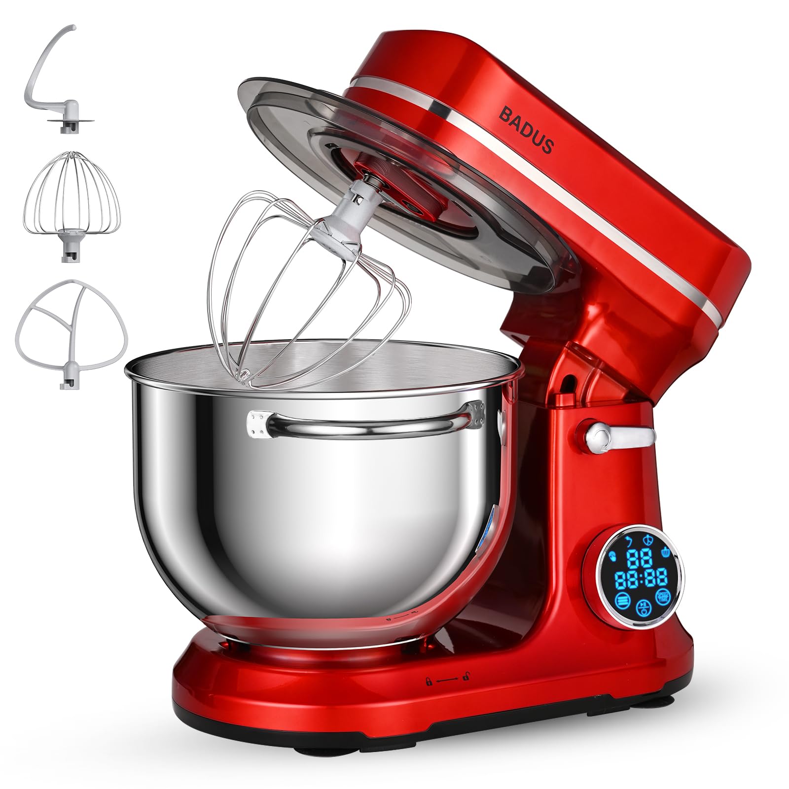 Amazon | スタンドミキサー 卓上型ミキサー 5L大容量 3種類