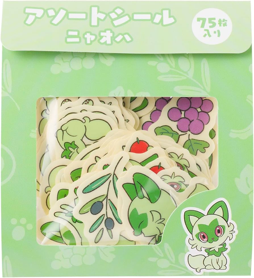 Amazon.co.jp: ポケモンセンターオリジナル アソートシール ニャオハ