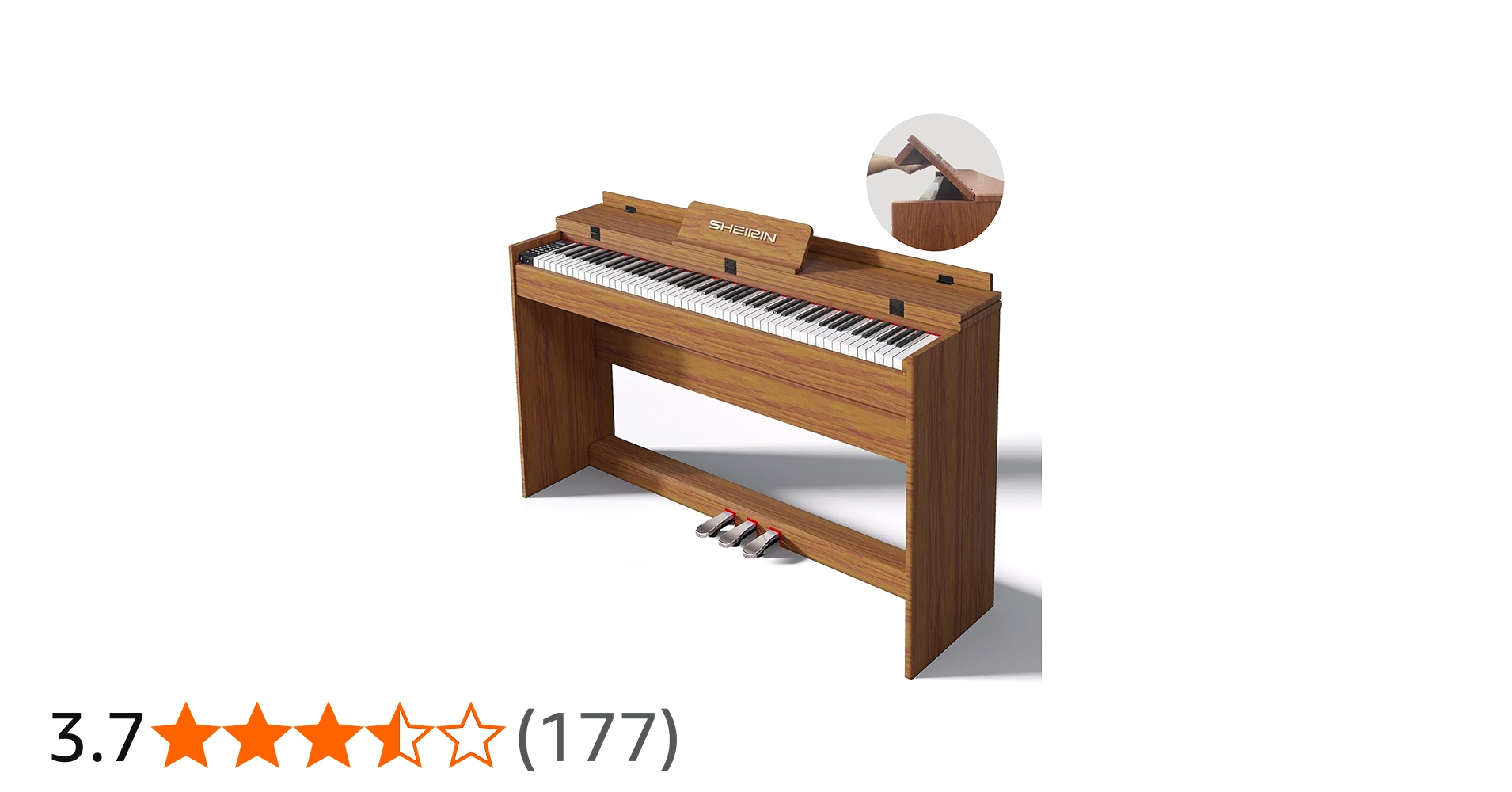 Amazon | 電子ピアノ 88鍵盤 人気 スタンド 蓋付き 初心者 シンプル