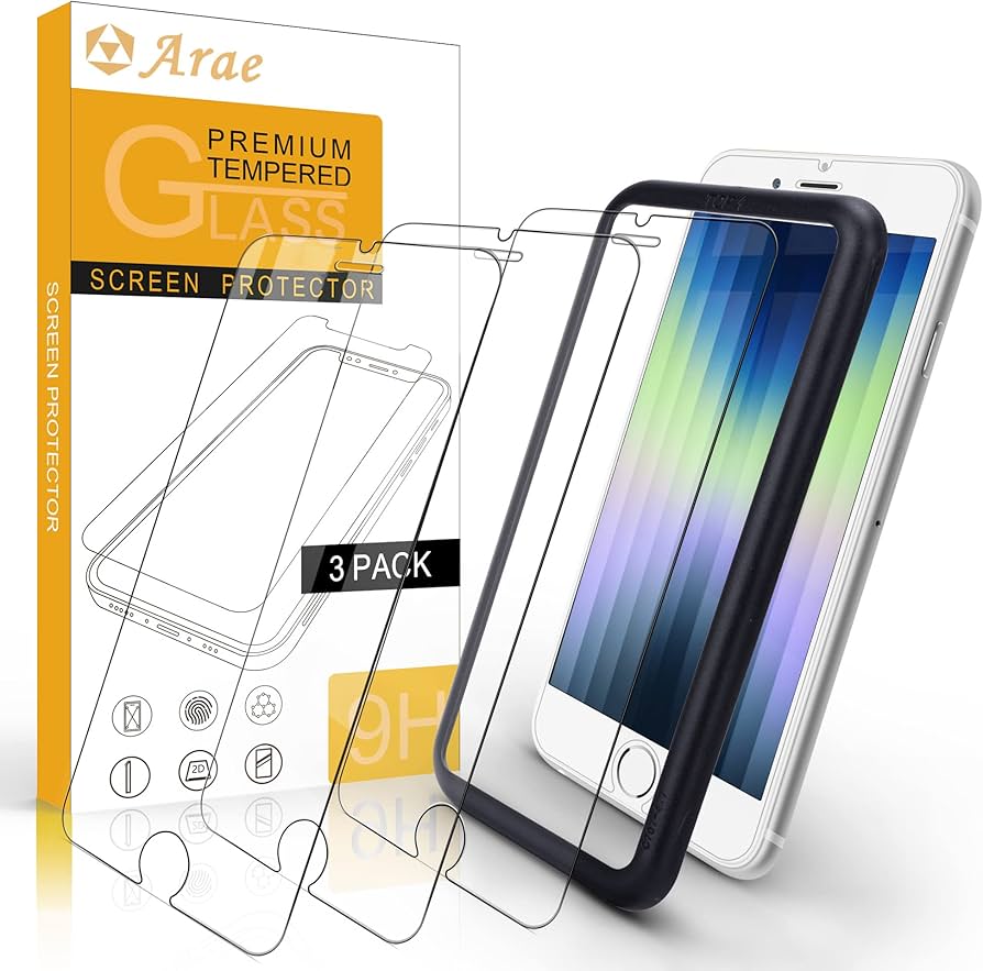 Amazon | ［3枚入］ iPhone SE3 フィルム iPhone SE2 ガラスフィルム