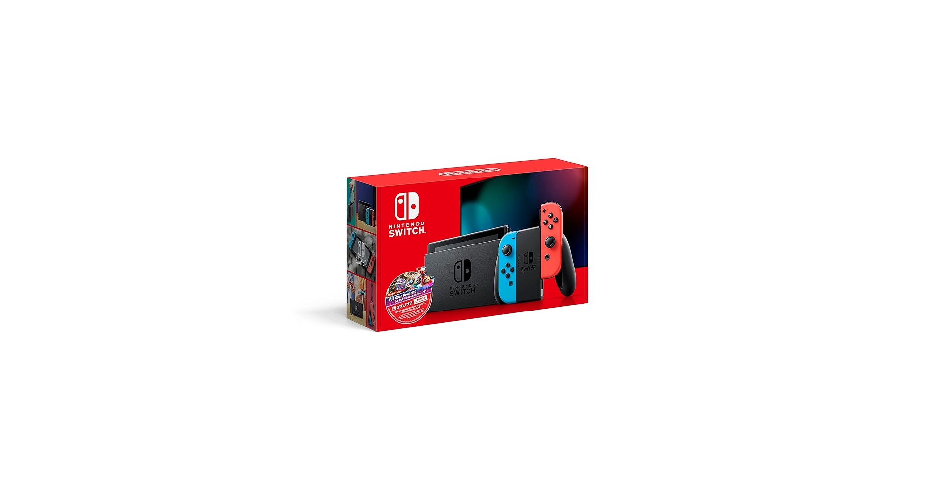 Amazon.com: Nintendo Switch w/Neon Blue & Neon Red Joy-Con + Mario
