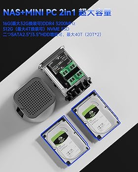 Amazon.co.jp: AOOSTAR R7 ミニPC Ryzen7 5825u NAS mini pc RAM/SSD