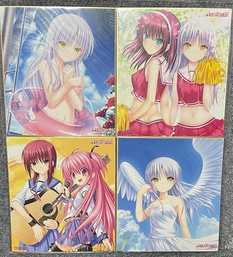 Amazon | Angel Beats エンジェルビーツ 色紙4枚 | 色紙 | 文房具