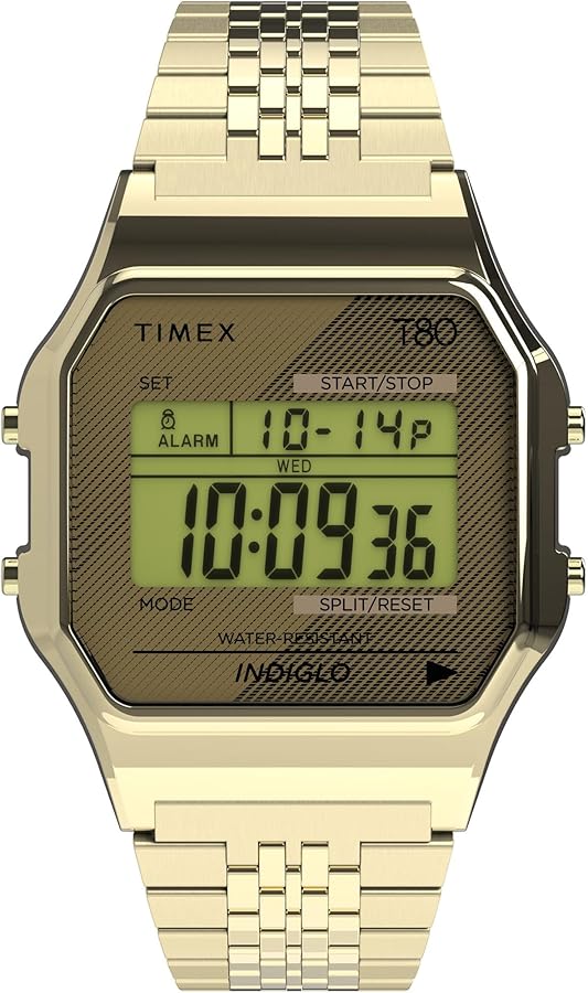 Amazon | Timex(タイメックス) T80 34mm 腕時計 ゴールド ブレスレット