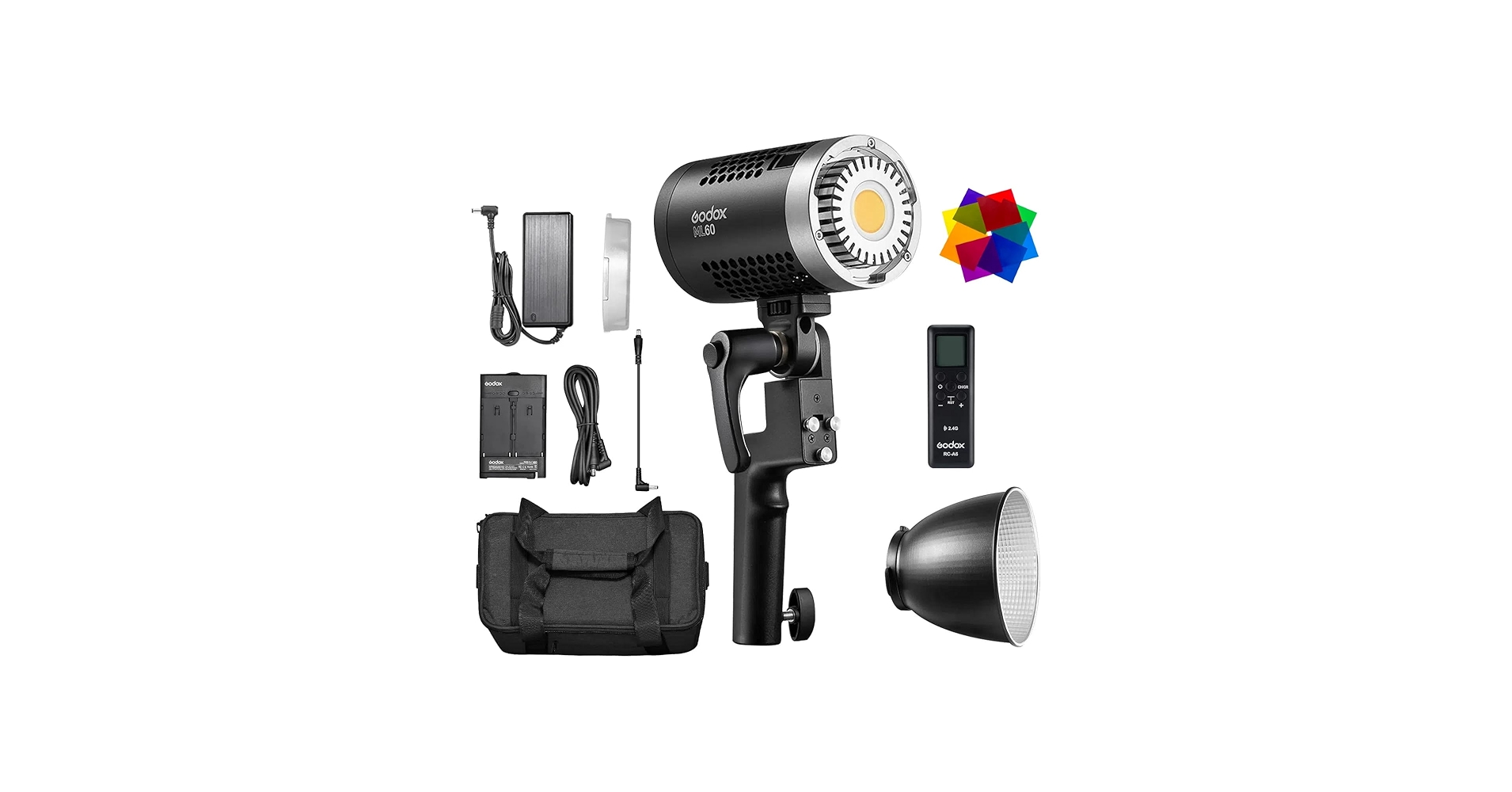 Amazon.com: Godox ML60 Handheld LED Video Light, 60W 69000LUX