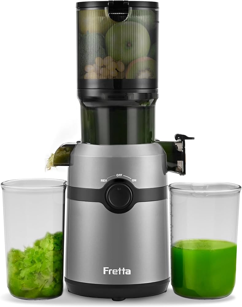 Amazon.co.jp: Fretta ジューサー 10.8cm広い投入口 1L大容量 スロー