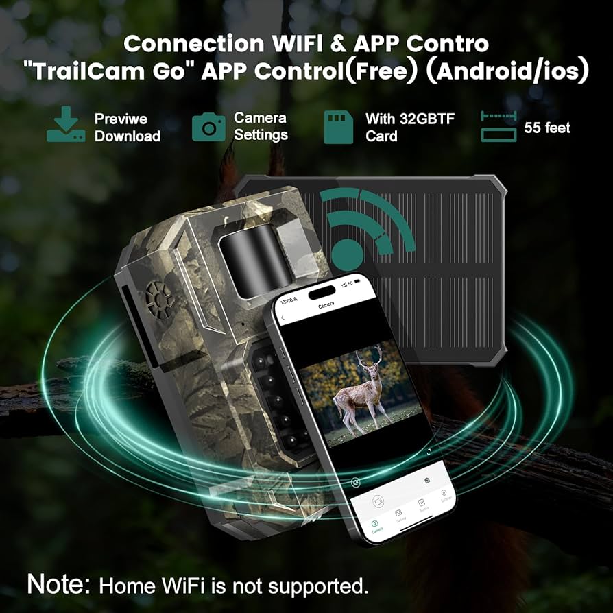 Amazon.com: MAXDONE Solar Trail Camera 2 Pack - 4K 64MP WiFi