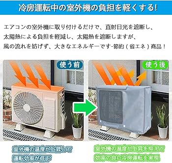 Amazon.co.jp: Yixintech エアコン室外機カバー エアコンカバー 室外機